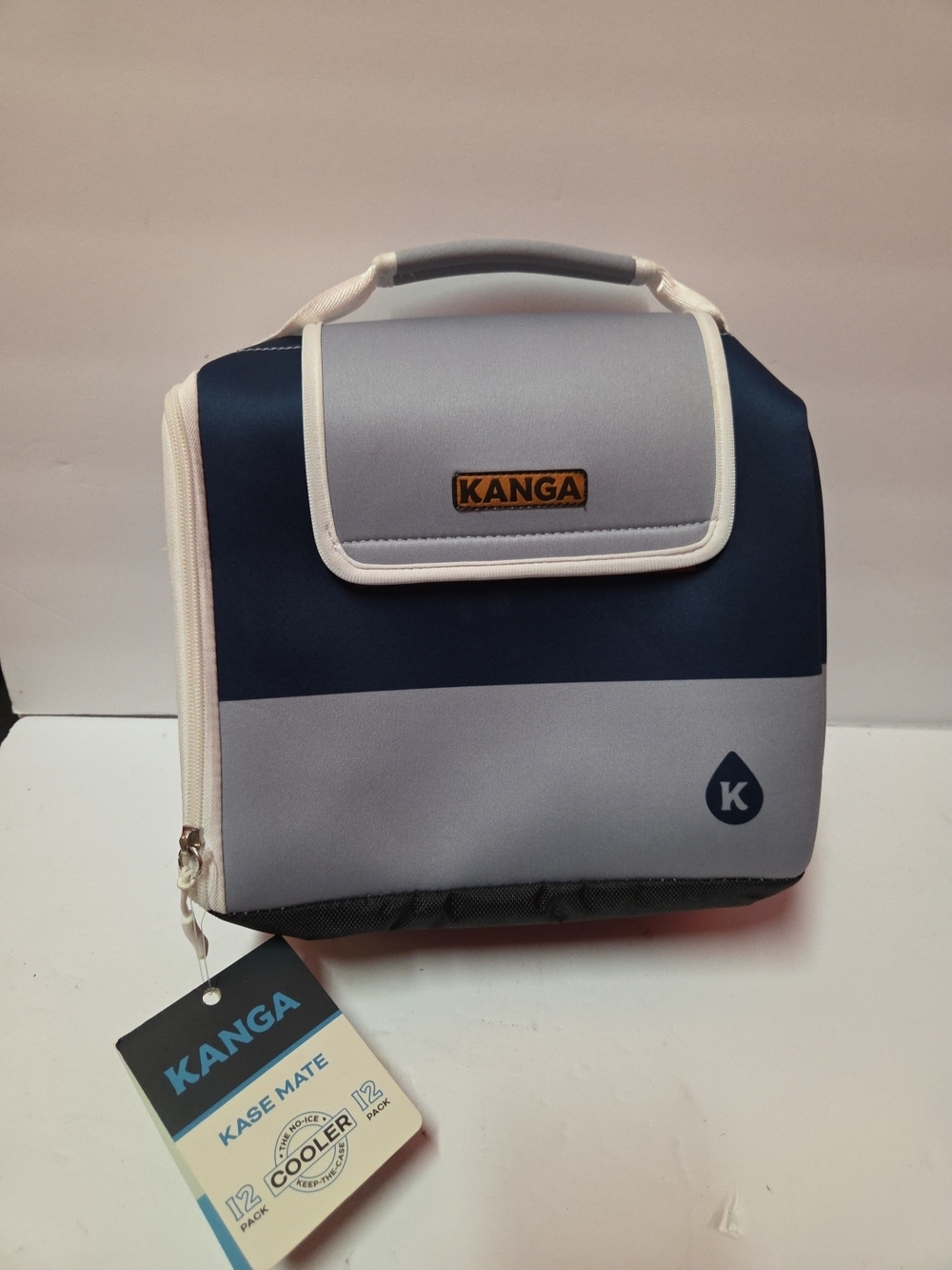 Kanga Men's Two-Tone Navy and Gray Lunch/Carry Bag